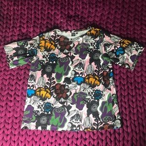 Uniqlo Marimekko print graphic short sleeve tee!